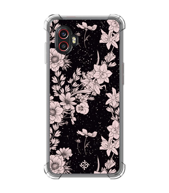 Funda Antigolpe [ Samsung Galaxy XCover 6 Pro ] Dibujo Botánico [ Flores de amapola daffodil, anémona, violeta ] 1.5mm