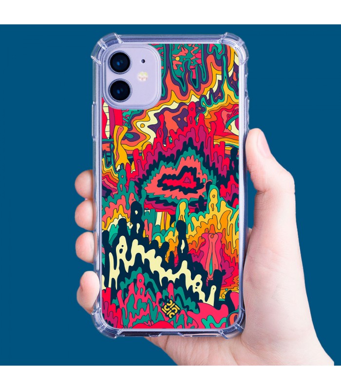 Funda Antigolpe [ Samsung Galaxy XCover 6 Pro ] Dibujo Auténtico [ Patrón Psicodélico Abstracto Y Colorido ] Esquina Reforzada