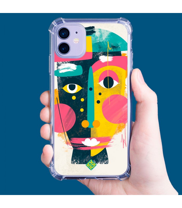Funda Antigolpe [ Samsung Galaxy XCover 6 Pro ] Dibujo Auténtico [ Ilustración de Arte de Pared Abstracción de Retrato Facial ] 