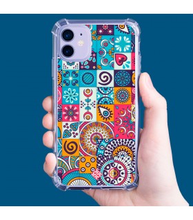 Funda Antigolpe [ Samsung Galaxy XCover 6 Pro ] Dibujo Auténtico [ Collage Mosaico Mandala ] Esquina Reforzada Silicona 1.5mm