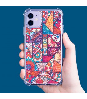 Funda Antigolpe [ Samsung Galaxy XCover 6 Pro ] Dibujo Auténtico [ Mosaico Vidriera Mandala ] Esquina Reforzada Silicona 1.5mm