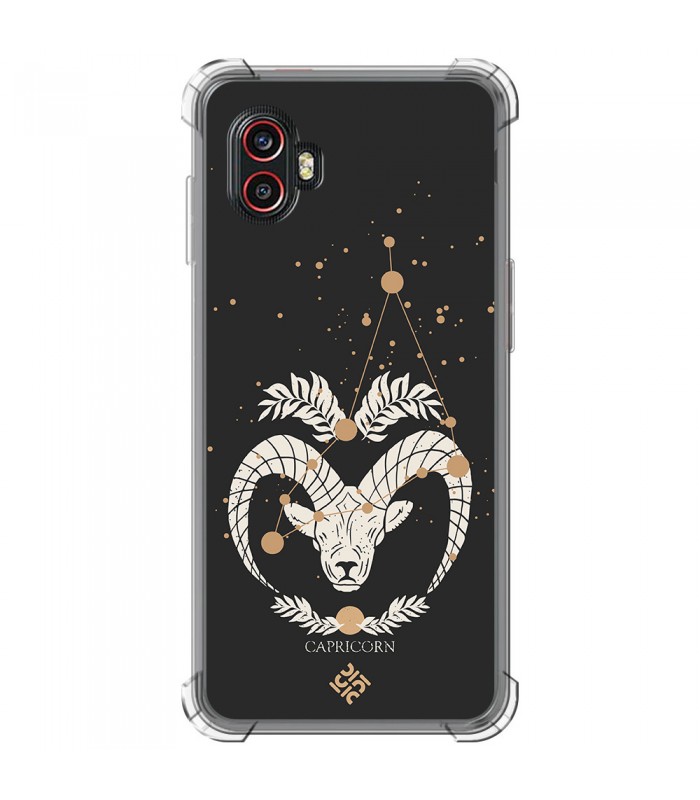 Funda Antigolpe [ Samsung Galaxy XCover 6 Pro ] Dibujo Zodiaco [ Signo Zodiacal - Capricornio ] Esquina Reforzada Silicona 1.5 