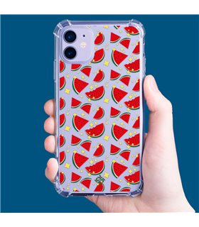 Funda Antigolpe [ Honor X8 5G ] Dibujo Auténtico [ Sandía ] Esquina Reforzada Silicona 1.5mm Transparente