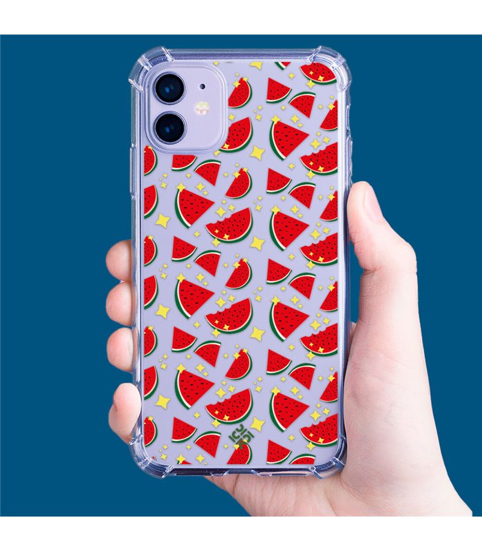 Funda Antigolpe [ Honor X8 5G ] Dibujo Auténtico [ Sandía ] Esquina Reforzada Silicona 1.5mm Transparente