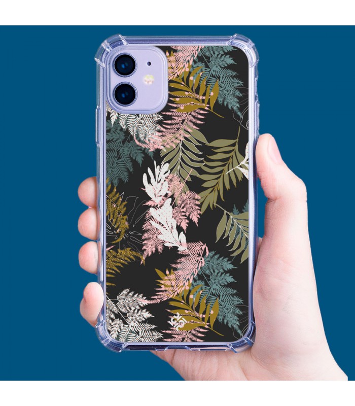 Funda Antigolpe [ Honor X8 5G ] Dibujo Botánico [ Diseño de hojas ] Esquina Reforzada Silicona 1.5mm Transparente