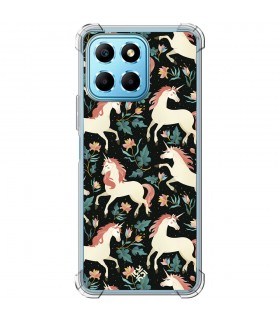 Funda Antigolpe [ Honor X8 5G ] Dibujo Cute [ Fantasia de Unicornios ] Esquina Reforzada Silicona 1.5mm Transparente