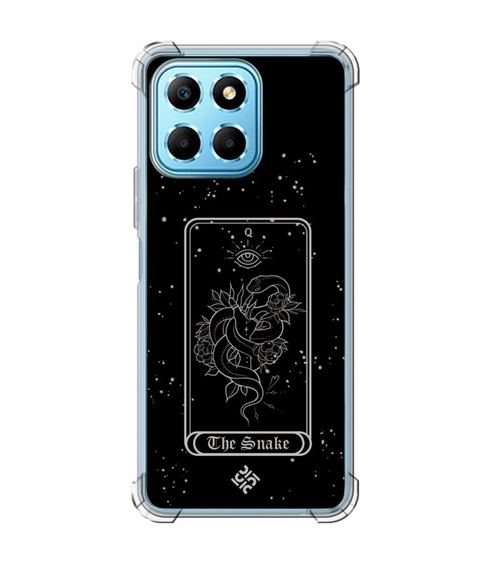 Funda Antigolpe [ Honor X8 5G ] Dibujo Esotérico [ Carta del Tarot - The Snake ] Esquina Reforzada Silicona 1.5mm Clear