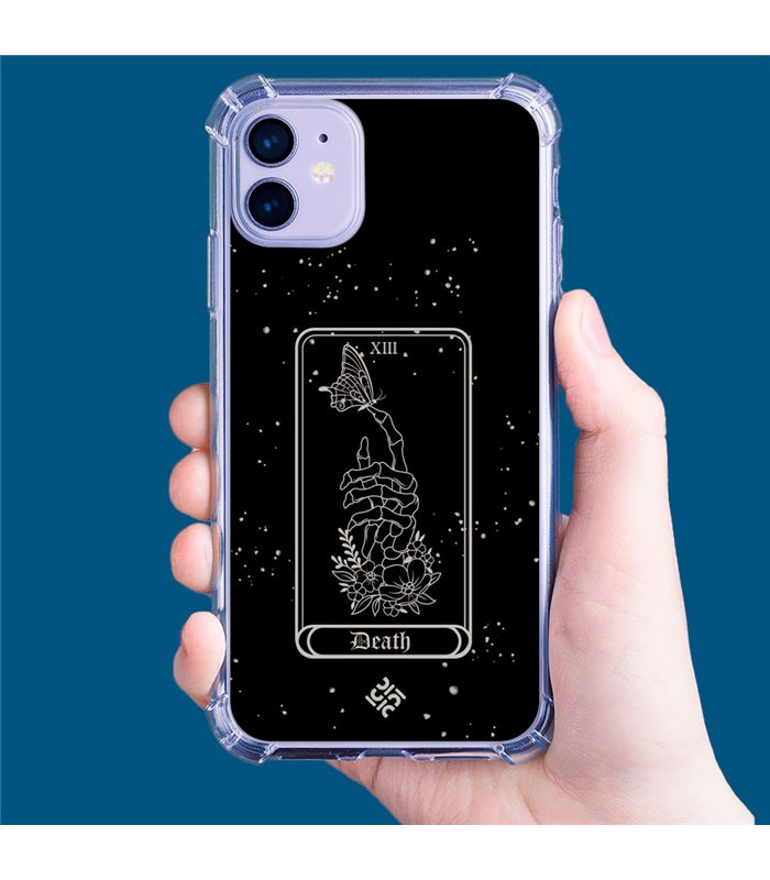 Funda Antigolpe [ Honor X8 5G ] Dibujo Esotérico [ Carta del Tarot -  Death ] Esquina Reforzada Silicona 1.5mm Transparente