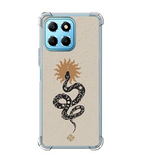 Funda Antigolpe [ Honor X8 5G ] Dibujo Esotérico [ Serpiente Esotérica y Signo Solar ] Esquina Reforzada Silicona 1.5mm