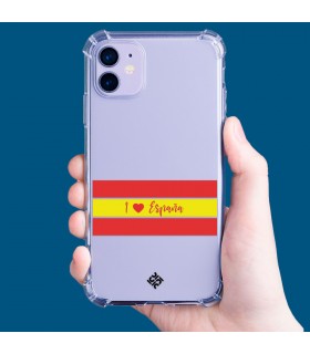 Funda Antigolpe [ Honor X8 5G ] Dibujo Auténtico [ I Love España ] Esquina Reforzada Silicona 1.5mm Transparente