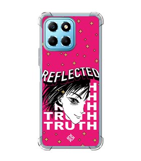 Funda Antigolpe [ Honor X8 5G ] Dibujos Frikis [ Chica Manga Reflected Truth ] Esquina Reforzada Silicona 1.5mm Transparente