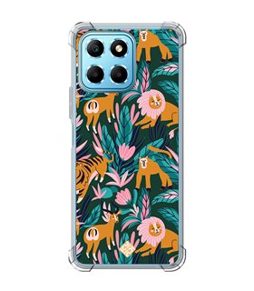 Funda Antigolpe [ Honor X8 5G ] Dibujo Mascotas [ Estampado Animales de Selva ] Esquina Reforzada Silicona 1.5mm Transparente