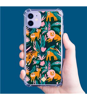 Funda Antigolpe [ Honor X8 5G ] Dibujo Mascotas [ Estampado Animales de Selva ] Esquina Reforzada Silicona 1.5mm Transparente