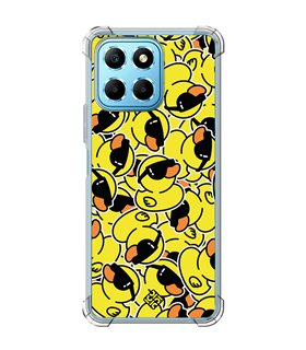 Funda Antigolpe [ Honor X8 5G ] Dibujo Mascotas [ Pegatinas Patito Cool ] Esquina Reforzada Silicona 1.5mm Transparente