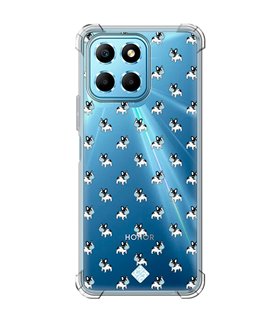 Funda Antigolpe [ Honor X8 5G ] Dibujo Mascotas [ Bulldog Frances con Mascarilla ] Esquina Reforzada Silicona 1.5mm 