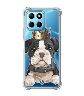 Funda Antigolpe [ Honor X8 5G ] Dibujo Mascotas [ Perrito King ] Esquina Reforzada Silicona 1.5mm Transparente