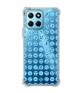 Funda Antigolpe [ Honor X8 5G ] Diseño Música [ Notas Musicales ] Esquina Reforzada Silicona 1.5mm Transparente