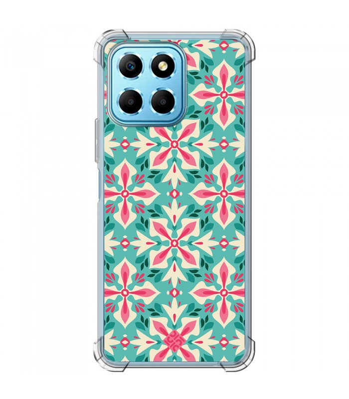 Funda Antigolpe [ Honor X8 5G ] Dibujos Retro [ Caleidoscopio ] Esquina Reforzada Silicona 1.5mm Transparente