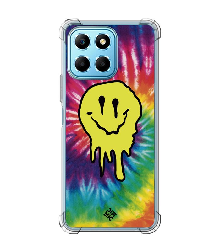 Funda Antigolpe [ Honor X8 5G ] Dibujo Tendencias [ Sonrisa Smile Swirl Abstracto ] Esquina Reforzada Silicona 1.5mm