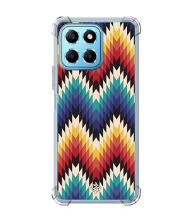 Funda Antigolpe [ Honor X8 5G ] Dibujo Tendencias [ Patron Geométrico ] Esquina Reforzada Silicona 1.5mm Transparente