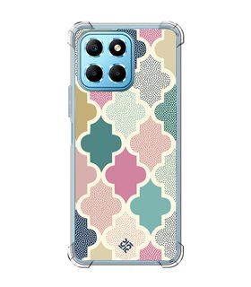 Funda Antigolpe [ Honor X8 5G ] Dibujo Tendencias [ Diseño Azulejos de Colores ] Esquina Reforzada Silicona 1.5mm