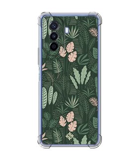 Funda Antigolpe [ Huawei Nova Y70 ] Dibujo Botánico [ Patron Flora Vegetal Verde y Rosa ] Esquina Reforzada 1.5mm