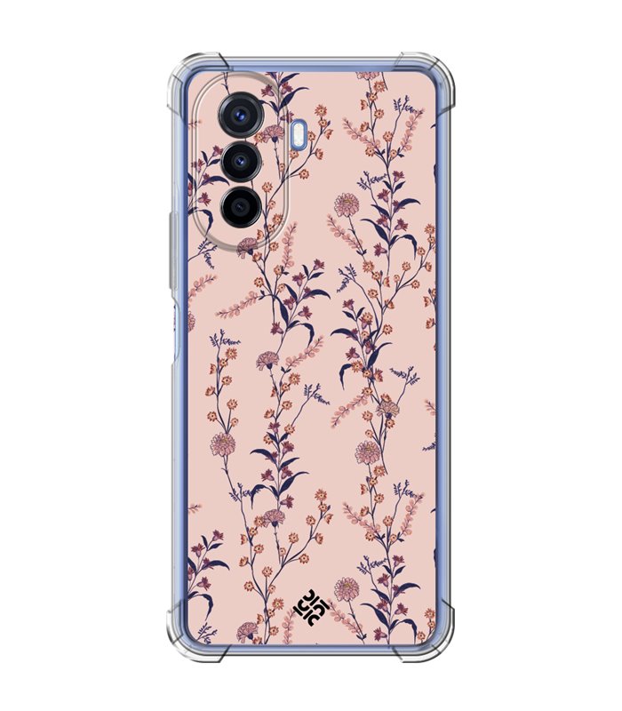 Funda Antigolpe [ Huawei Nova Y70 ] Dibujo Botánico [ Motivos botánico de varios tipos de flores ] Silicona