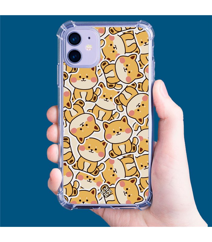 Funda Antigolpe [ Huawei Nova Y70 ] Dibujo Cute [ Pegatinas Perrito Shiba ] Esquina Reforzada 1.5