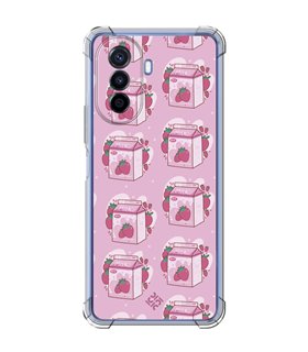 Funda Antigolpe [ Huawei Nova Y70 ] Dibujo Cute [ Brick Leche de Fresa ] Esquina Reforzada Silicona 1.5mm Transparente