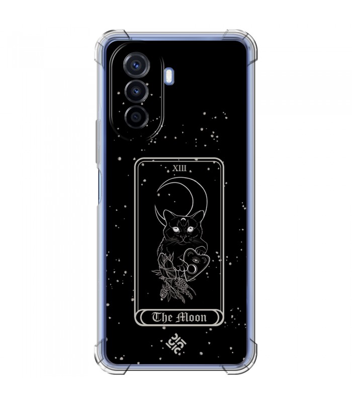 Funda Antigolpe [ Huawei Nova Y70 ] Dibujo Esotérico [ Carta del Tarot - The Moon ] Esquina Reforzada 1.5mm Transparente