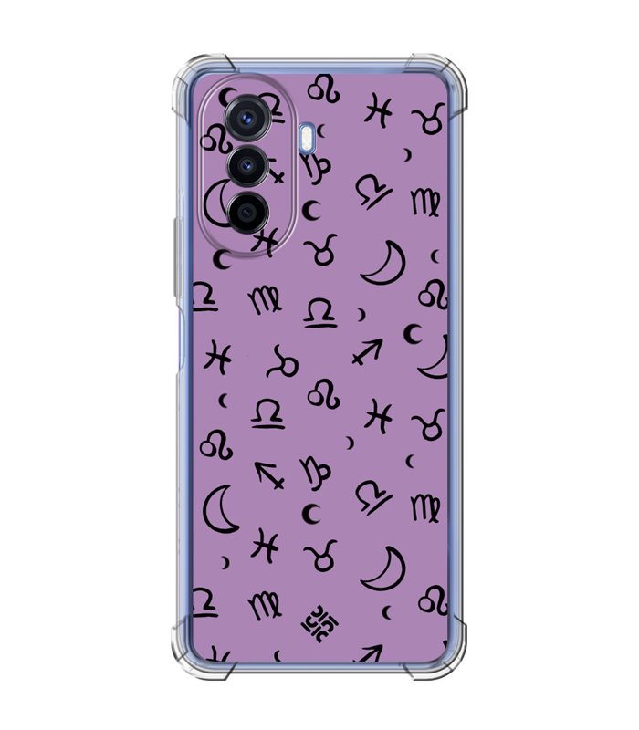 Funda Antigolpe [ Huawei Nova Y70 ] Dibujo Esotérico [ 12 Signos del Zodiaco ] Esquina Reforzada Silicona 1.5mm