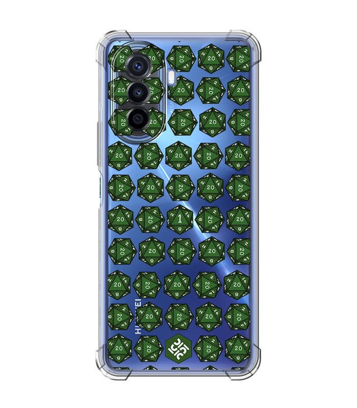 Funda Antigolpe [ Huawei Nova Y70 ] Dibujos Frikis [ Dados Rol Pifia y Crítico ] Esquina Reforzada Silicona 1.5mm