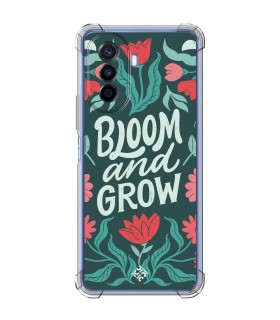 Funda Antigolpe [ Huawei Nova Y70 ] Dibujo Frases Guays [ Flores Bloom and Grow ] Esquina Reforzada Silicona 1.5mm