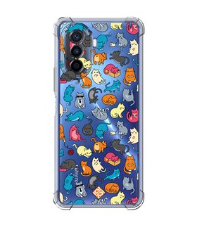 Funda Antigolpe [ Huawei Nova Y70 ] Dibujo Mascotas [ Gatos de Varios Colores ] Esquina Reforzada Silicona 1.5mm