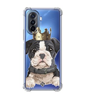 Funda Antigolpe [ Huawei Nova Y70 ] Dibujo Mascotas [ Perrito King ] Esquina Reforzada Silicona 1.5mm Transparente