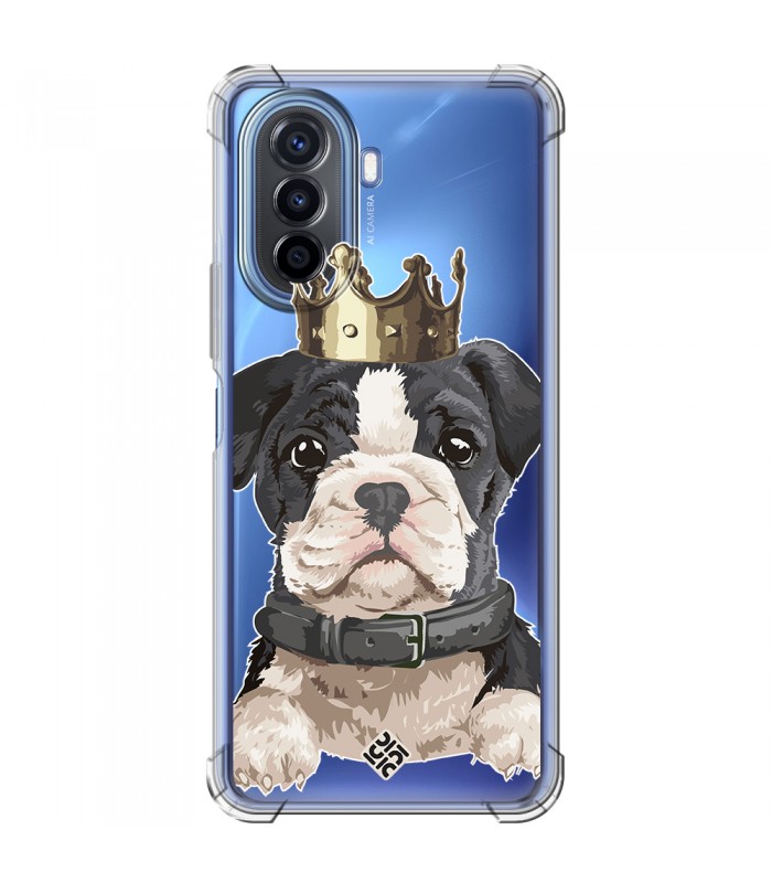 Funda Antigolpe [ Huawei Nova Y70 ] Dibujo Mascotas [ Perrito King ] Esquina Reforzada Silicona 1.5mm Transparente