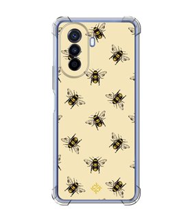 Funda Antigolpe [ Huawei Nova Y70 ] Dibujo Mascotas [ Abejas Ilustracion ] Esquina Reforzada Silicona 1.5mm Transparente