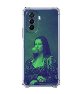 Funda Antigolpe [ Huawei Nova Y70 ] Dibujo Auténtico [ Mona Lisa Moderna ] Esquina Reforzada Silicona 1.5mm Transparente
