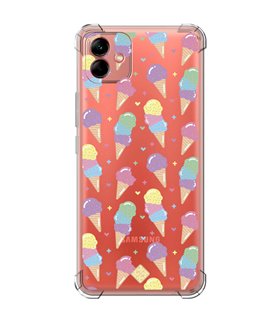 Funda Antigolpe [ Samsung Galaxy A04 ] Dibujo Auténtico [ Cucurucho de Helados ] Esquina Reforzada Silicona 1.5mm