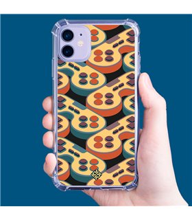 Funda Antigolpe [ Samsung Galaxy A04 ] Dibujo Gamers [ Joystick Retro ] Esquina Reforzada Silicona 1.5mm Transparente