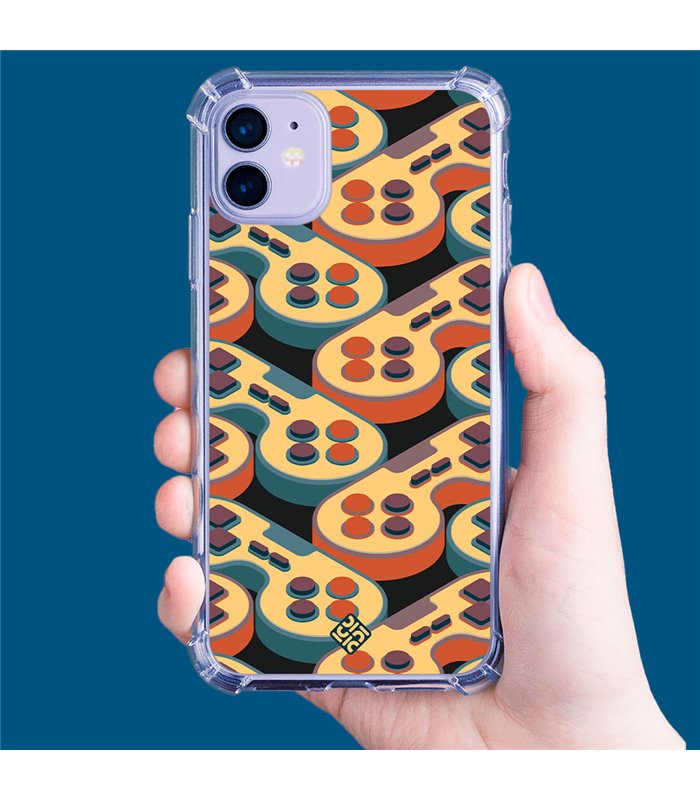 Funda Antigolpe [ Samsung Galaxy A04 ] Dibujo Gamers [ Joystick Retro ] Esquina Reforzada Silicona 1.5mm Transparente
