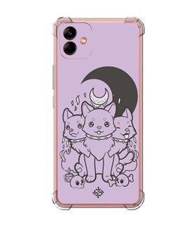 Funda Antigolpe [ Samsung Galaxy A04 ] Dibujo Gotico [ Cute Cancerbero ] Esquina Reforzada Silicona 1.5mm Transparente