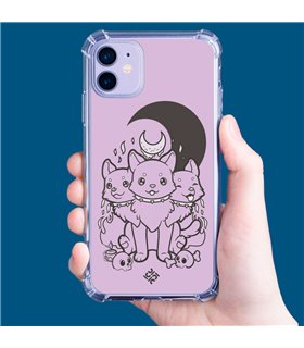 Funda Antigolpe [ Samsung Galaxy A04 ] Dibujo Gotico [ Cute Cancerbero ] Esquina Reforzada Silicona 1.5mm Transparente