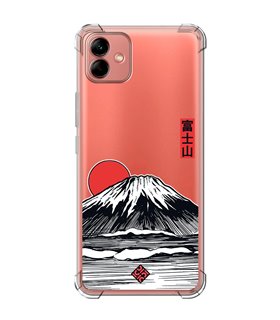 Funda Antigolpe [ Samsung Galaxy A04 ] Dibujo Japones [ Monte Fuji ] Esquina Reforzada Silicona 1.5mm Transparente