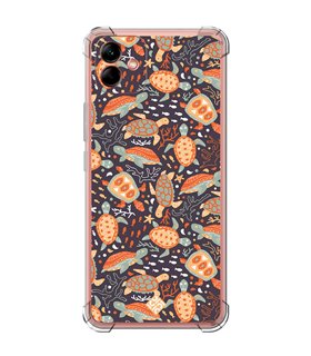 Funda Antigolpe [ Samsung Galaxy A04 ] Dibujo Mascotas [ Estampado de Tortugas ] Esquina Reforzada Silicona 1.5mm