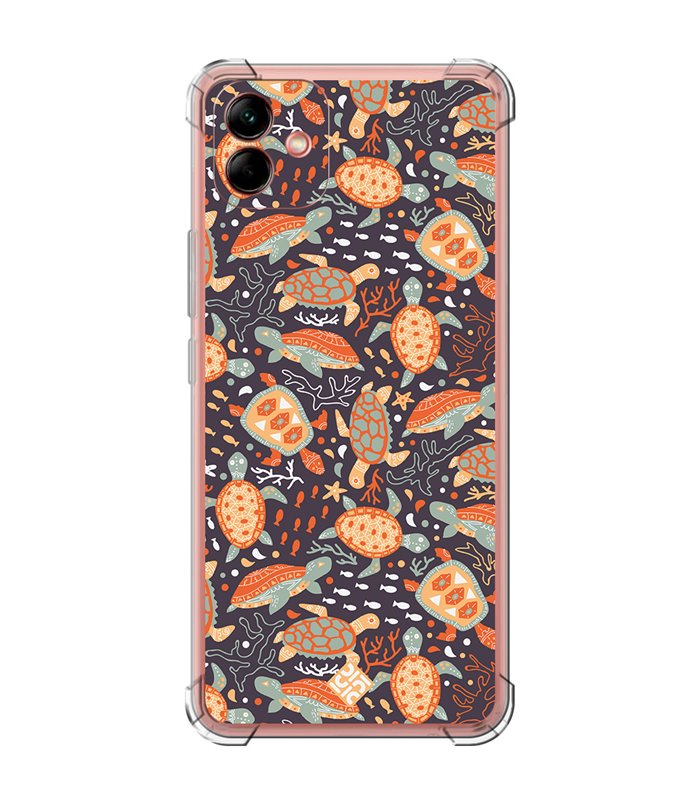 Funda Antigolpe [ Samsung Galaxy A04 ] Dibujo Mascotas [ Estampado de Tortugas ] Esquina Reforzada Silicona 1.5mm