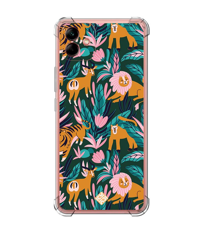 Funda Antigolpe [ Samsung Galaxy A04 ] Dibujo Mascotas [ Estampado Animales de Selva ] Esquina Reforzada Silicona 1.5