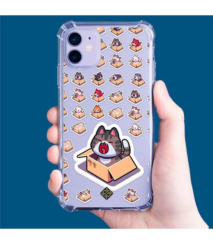 Funda Antigolpe [ Samsung Galaxy A04 ] Dibujo Mascotas [ Gatos en Cajas ] Esquina Reforzada Silicona 1.5mm Transparente