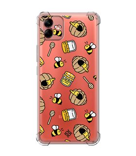 Funda Antigolpe [ Samsung Galaxy A04 ] Dibujo Mascotas [ Miel y Abejas ] Esquina Reforzada Silicona 1.5mm Transparente