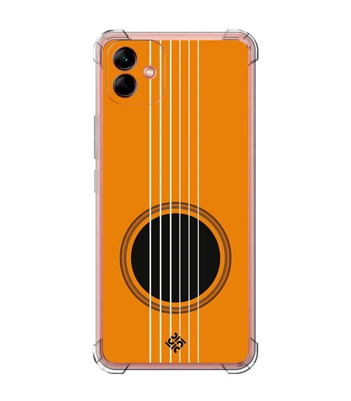 Funda Antigolpe [ Samsung Galaxy A04 ] Diseño Música [ Caja de Resonancia Guitarra ] Esquina Reforzada Silicona 1.5mm